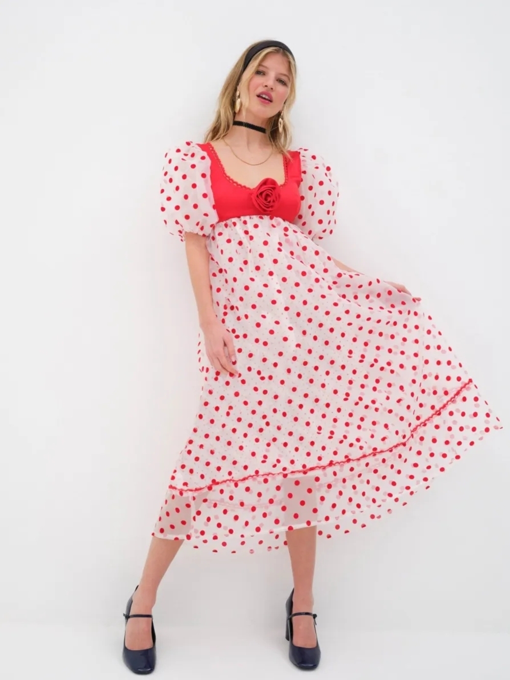 NWT For Love & Lemons Rhoda Midi Dress Small